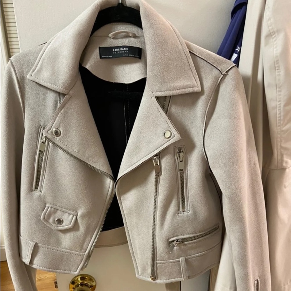 RESERVED - Zara Suede Moto Jacket